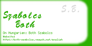 szabolcs both business card